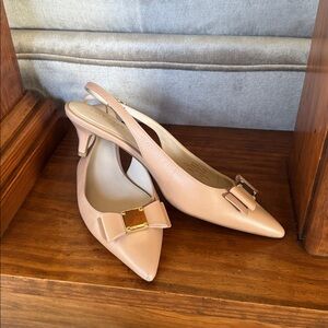 Cole Haan Tali Bow Kitten Heel Slingback Pumps 8.5B